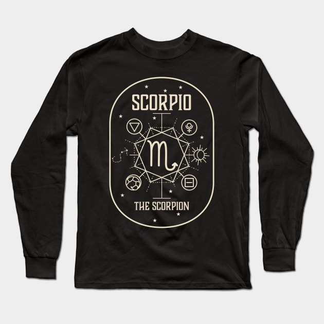 Scorpio Long Sleeve T-Shirt by Nazonian